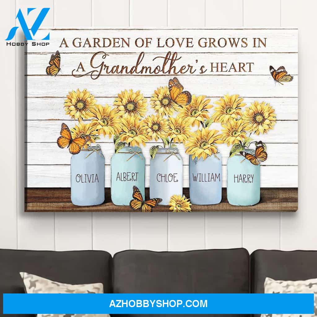 A Garden Of Love - Personalized Custom Name Canvas