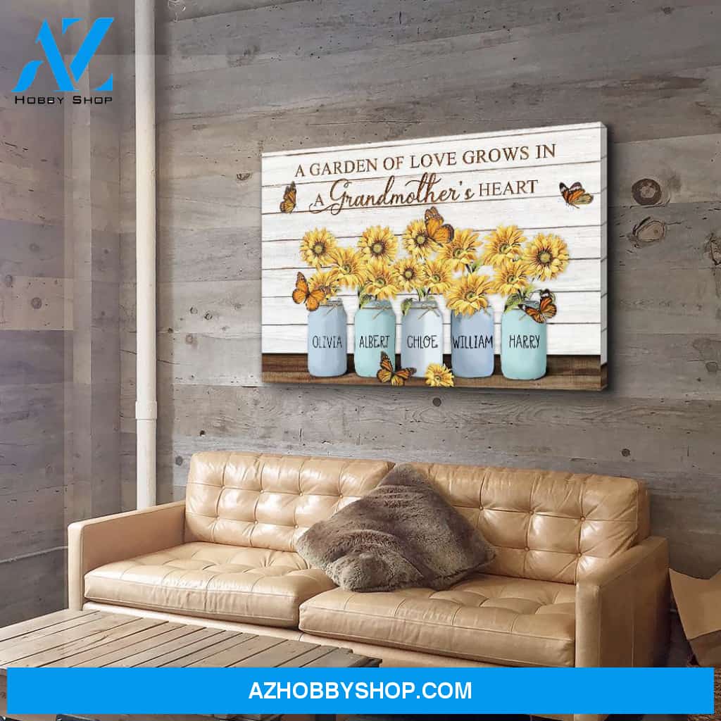A Garden Of Love - Personalized Custom Name Canvas