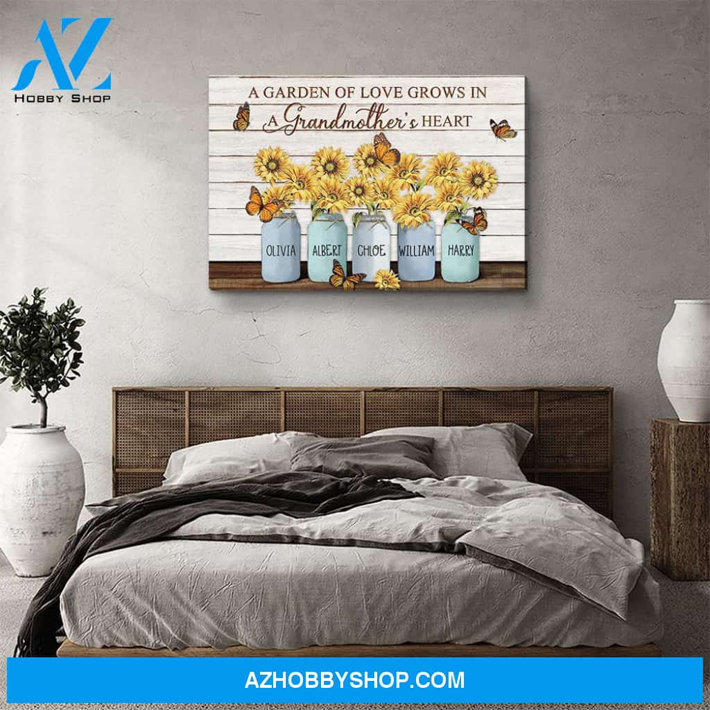 A Garden Of Love - Personalized Custom Name Canvas