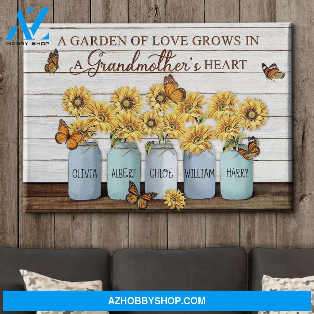 A Garden Of Love - Personalized Custom Name Canvas