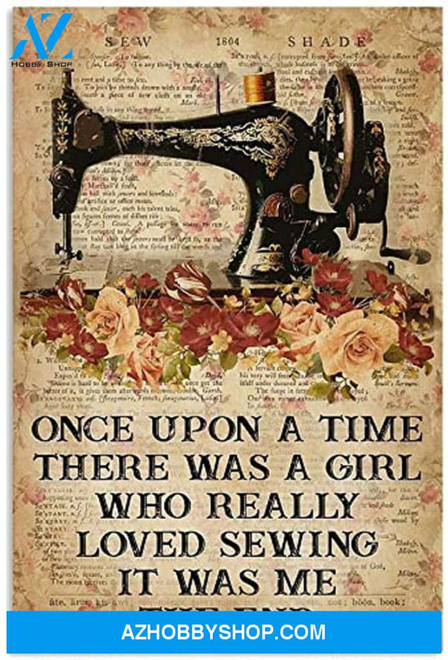 A Girl Loved Sewing It Was Me Present On Birthday Christmas Decor Bedroom Living Room Office Classroom Art Oovo