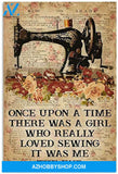 A Girl Loved Sewing It Was Me Present On Birthday Christmas Decor Bedroom Living Room Office Classroom Art Oovo