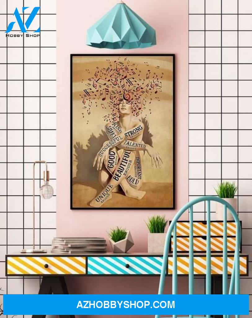 A GIRL & MUSIC CANVAS