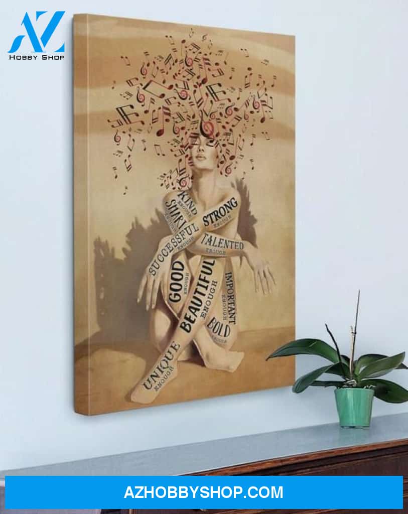 A GIRL & MUSIC CANVAS