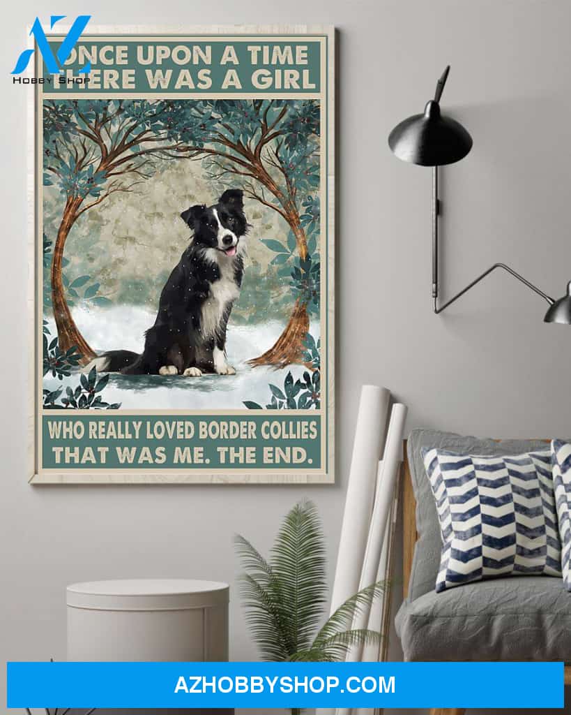 A Girl Who Really Loved Border Collies - Matte Canvas , gift for you, gift for dog lover, gift for border collie lover, gift for her