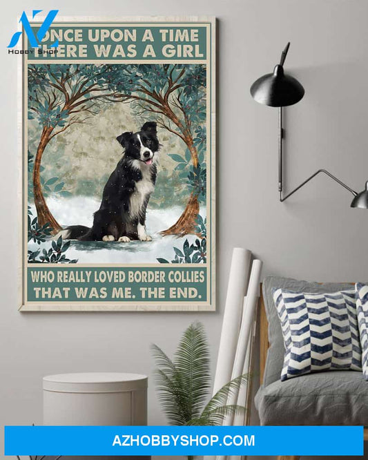 A Girl Who Really Loved Border Collies - Matte Canvas , gift for you, gift for dog lover, gift for border collie lover, gift for her