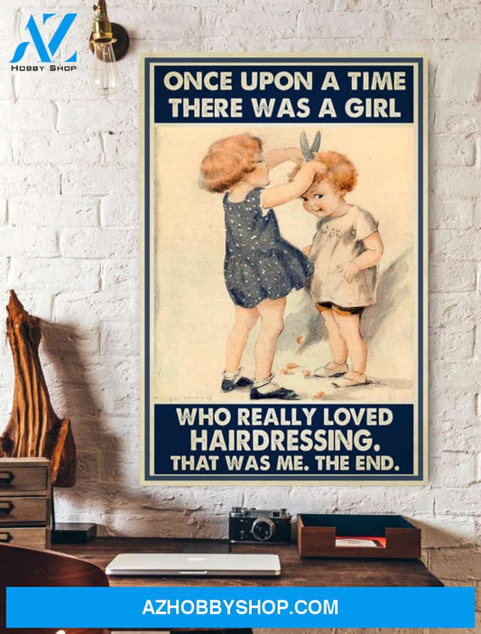 A Girl Who Really Loved Hairdressing Canvas And Poster, Wall Decor Visual Art