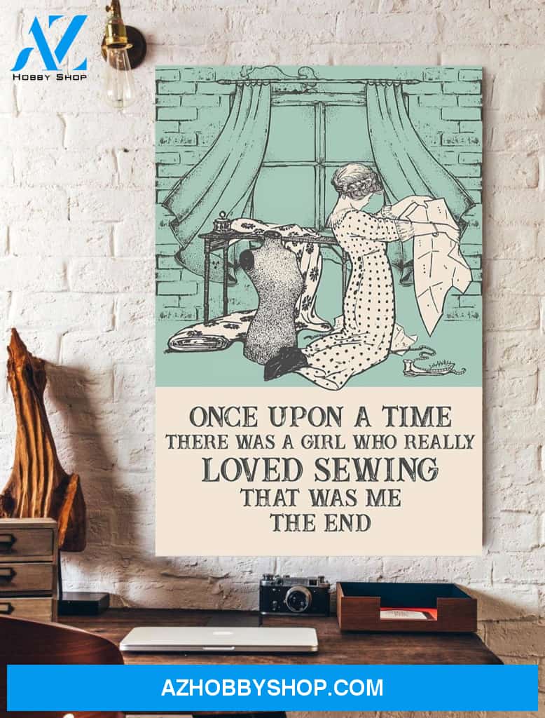 A Girl Who Really Loved Sewing Canvas Wall Art Unique Gifts Best Gifts For Mom