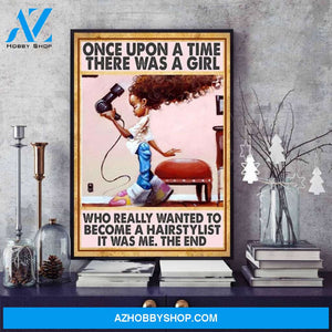A Girl Who Really Wanted To Become A Hairstylist Poster, Hairstylist Poster, Hairdresser Vintage Canvas And Poster, Wall Decor Visual Art