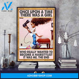 A Girl Who Really Wanted To Become A Hairstylist Poster, Hairstylist Poster, Hairdresser Vintage Canvas And Poster, Wall Decor Visual Art
