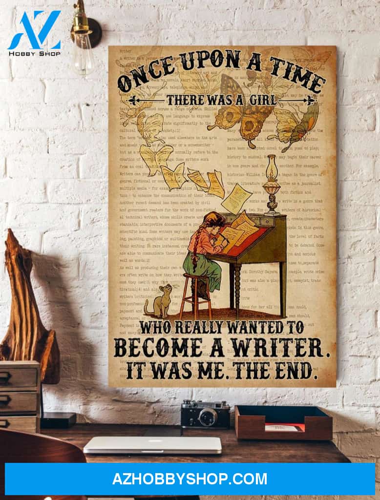 A Girl Who Wanted To Become A Writer Wall Art Canvas Prints Unique Gifts