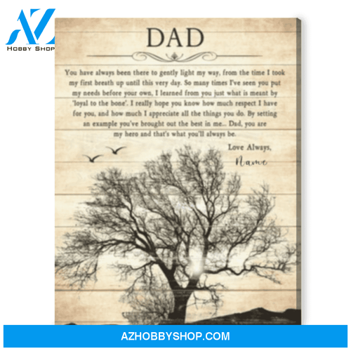 A Good Dad Gift With Meaningful Message Personalized Canvas Print