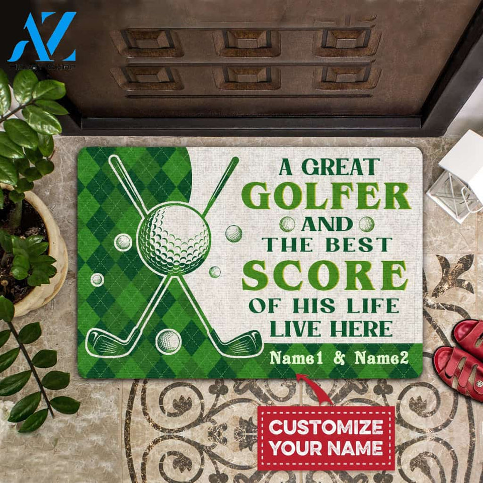 A Great Golfer And The Best Score All Over Printing Doormat | Welcome Mat | House Warming Gift