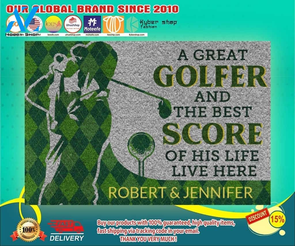 A great golfer and the best score of his life live here doormat