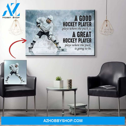 A Great Hockey Player Custom canvas prints With Your Photo