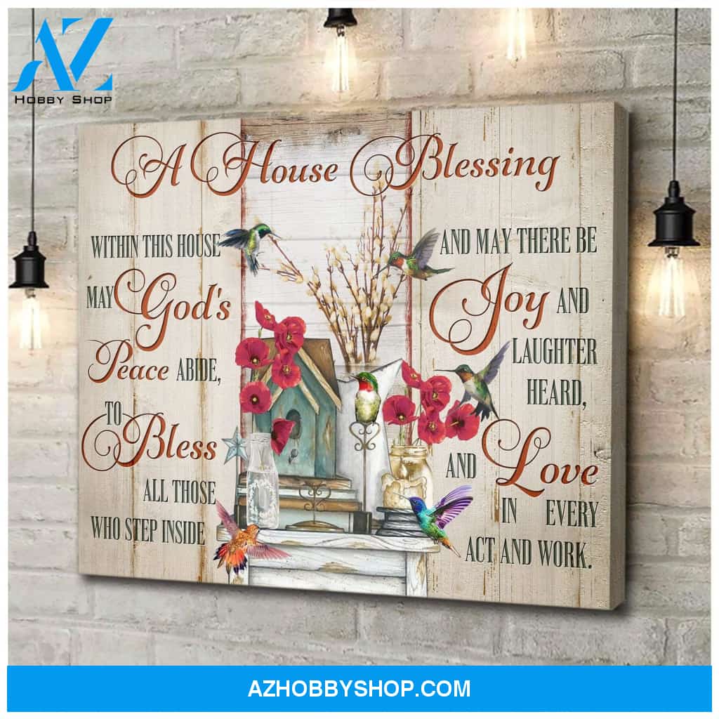 A House Blessing Hummingbird Wall Art Canvas