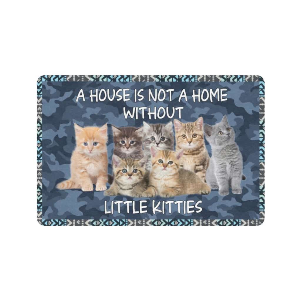 A House Is Home With Cat Rubber Dogs Lover Doormat Welcome Mat