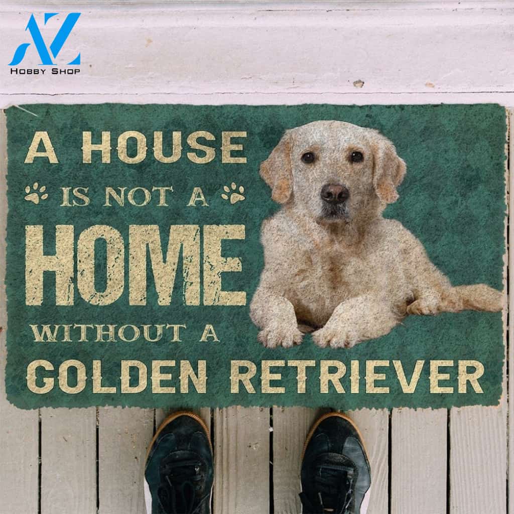 Gearhumans Gearhuman 3D A House Is Not A Home Golden Retrievers Dog Doormat