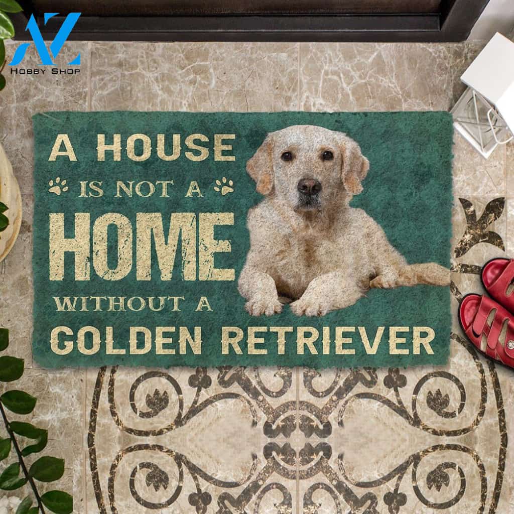 Gearhumans Gearhuman 3D A House Is Not A Home Golden Retrievers Dog Doormat