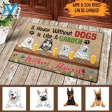 A House Without Dogs Is Like A Garden Without Flowers - Doormat