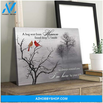 A hug sent from heaven Cardinal Canvas Wall Art Decor