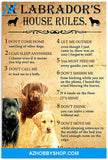 A Labrador D House Rules Present For Men Women On Birthday Xmas Art