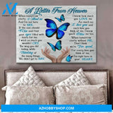 Zalooo A Letter From Heaven Butterfly Wall Art Canvas