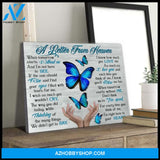 A Letter From Heaven Butterfly Wall Art Canvas
