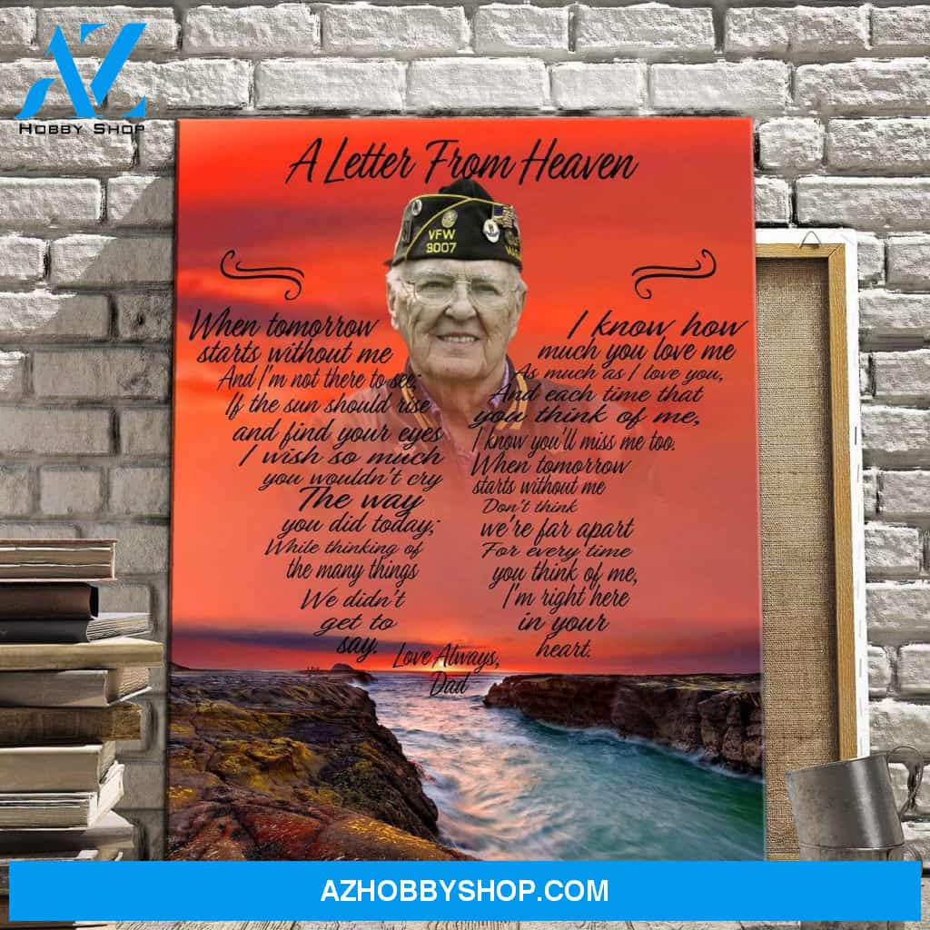 A Letter From Heaven Heavens Gates Background, Canvas, Canvas Wall Art Gift For Family Gift for Remembrance