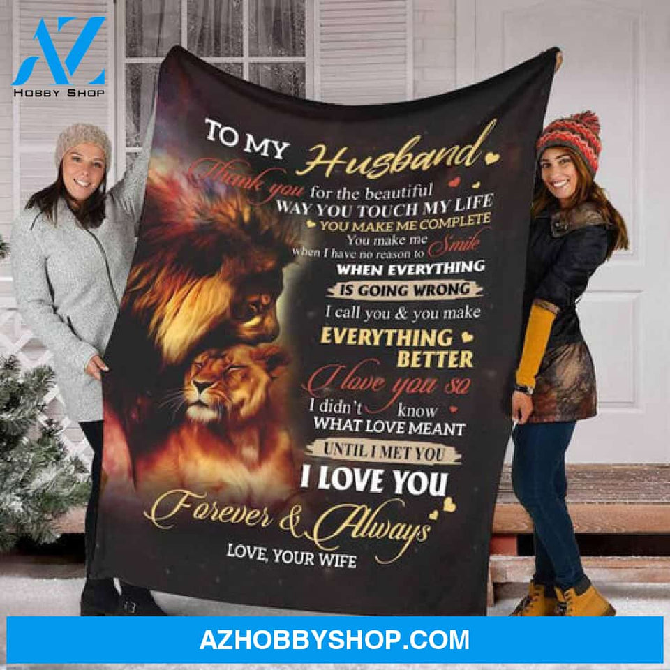 A Letter To My Husband Blanket,Thank You Beatiful, Way You Touch My Life, Gift For Husband Family 