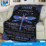 A Letter To My Mom Blue Drangonfly Blankets Gift For Mom From Daughter Birthday Gift Home Decor Bedding Couch Sofa Soft And Comfy Cozy