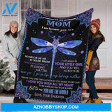 A Letter To My Mom Blue Drangonfly Blankets Gift For Mom From Daughter Birthday Gift Home Decor Bedding Couch Sofa Soft And Comfy Cozy
