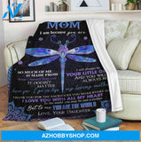 A Letter To My Mom Blue Drangonfly Blankets Gift For Mom From Daughter Birthday Gift Home Decor Bedding Couch Sofa Soft And Comfy Cozy