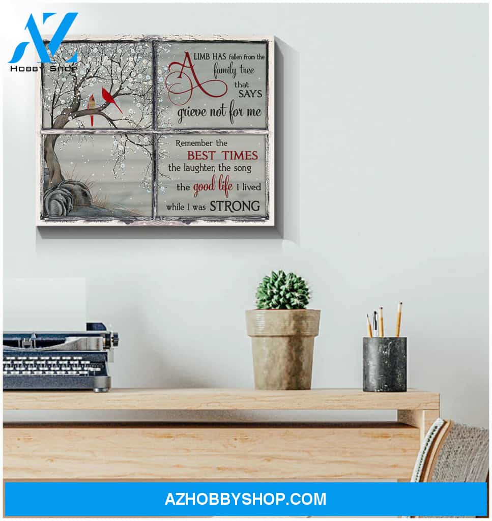 A Limb Cardinal Memorial Canvas Wall Art Decor