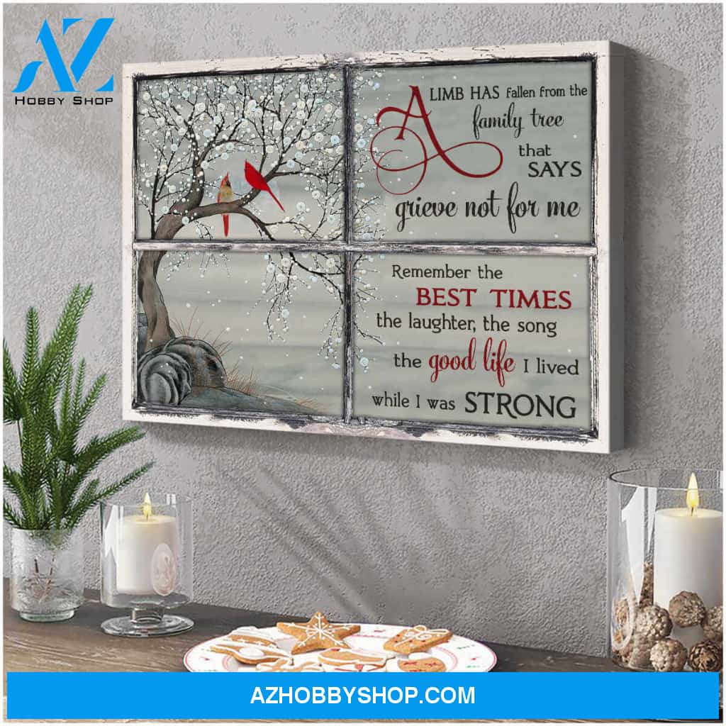 A Limb Cardinal Memorial Canvas Wall Art Decor