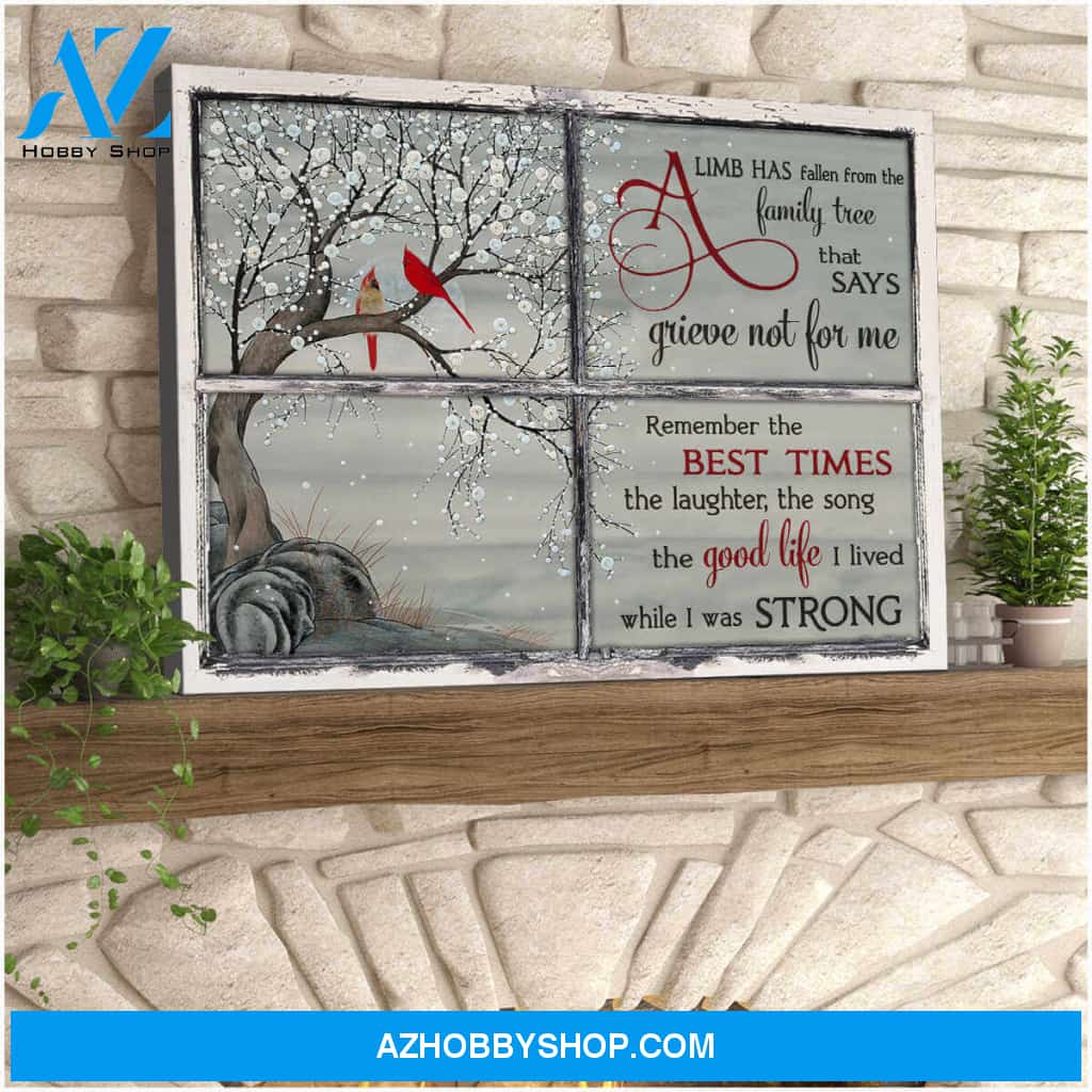 A Limb Cardinal Memorial Canvas Wall Art Decor