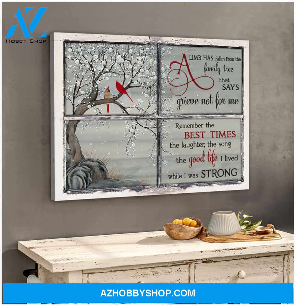 A Limb Cardinal Memorial Canvas Wall Art Decor