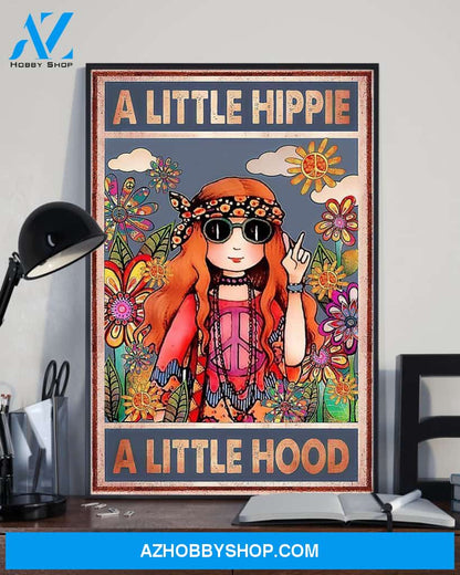 A Little Hippie A Little Hood Vertical Canvas Wall Art, Wall Decor Visual Art