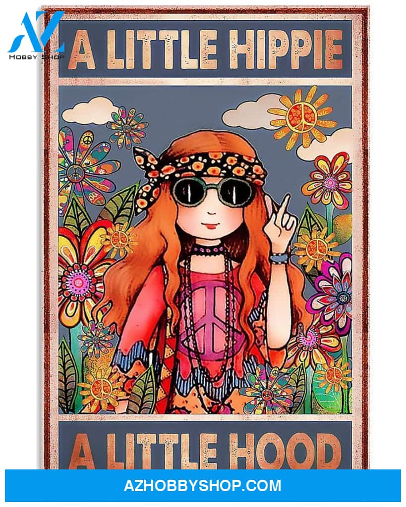 A Little Hippie A Little Hood Vertical Canvas Wall Art, Wall Decor Visual Art