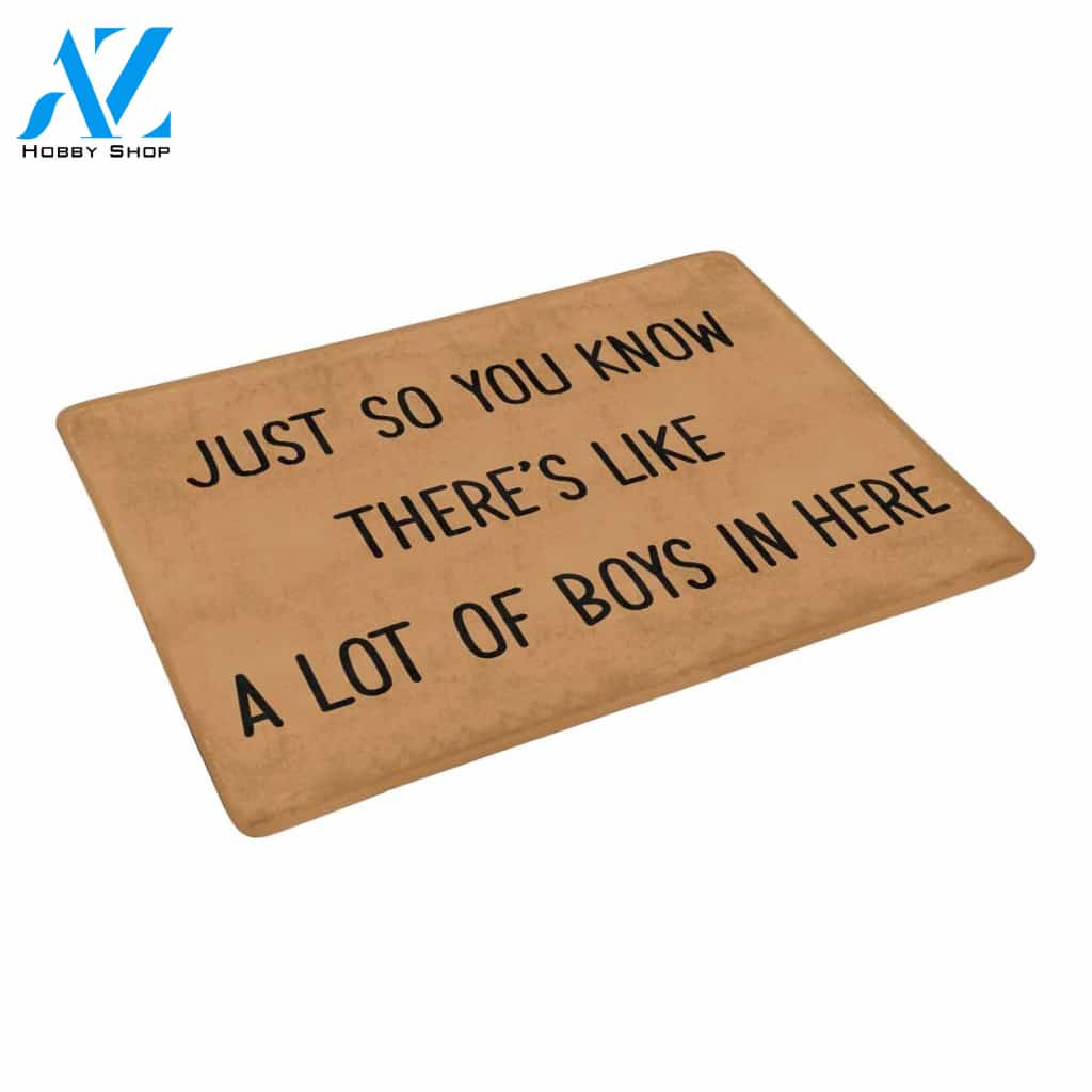 A LOT OF BOYS Doormat 23.6" x 15.7" | Welcome Mat | House Warming Gift