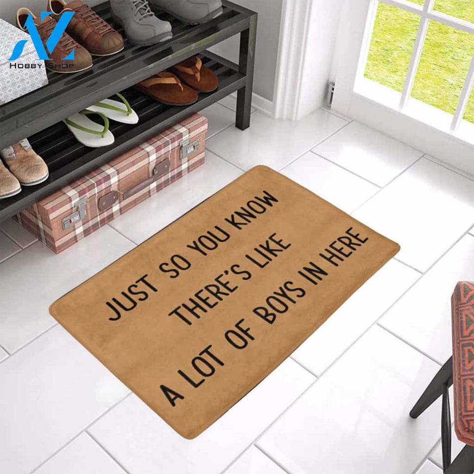 A LOT OF BOYS Doormat 23.6" x 15.7" | Welcome Mat | House Warming Gift