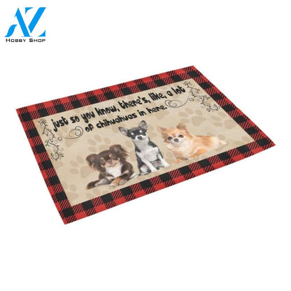 A Lot Of Chihuahuas Here Doormat Indoor And Outdoor Mat Entrance Rug Sweet Home Decor Housewarming Gift Gift For Friend Family Stem Feminist
