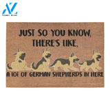 A Lot Of German Shepherds In Here Printed Doormat Home Decor