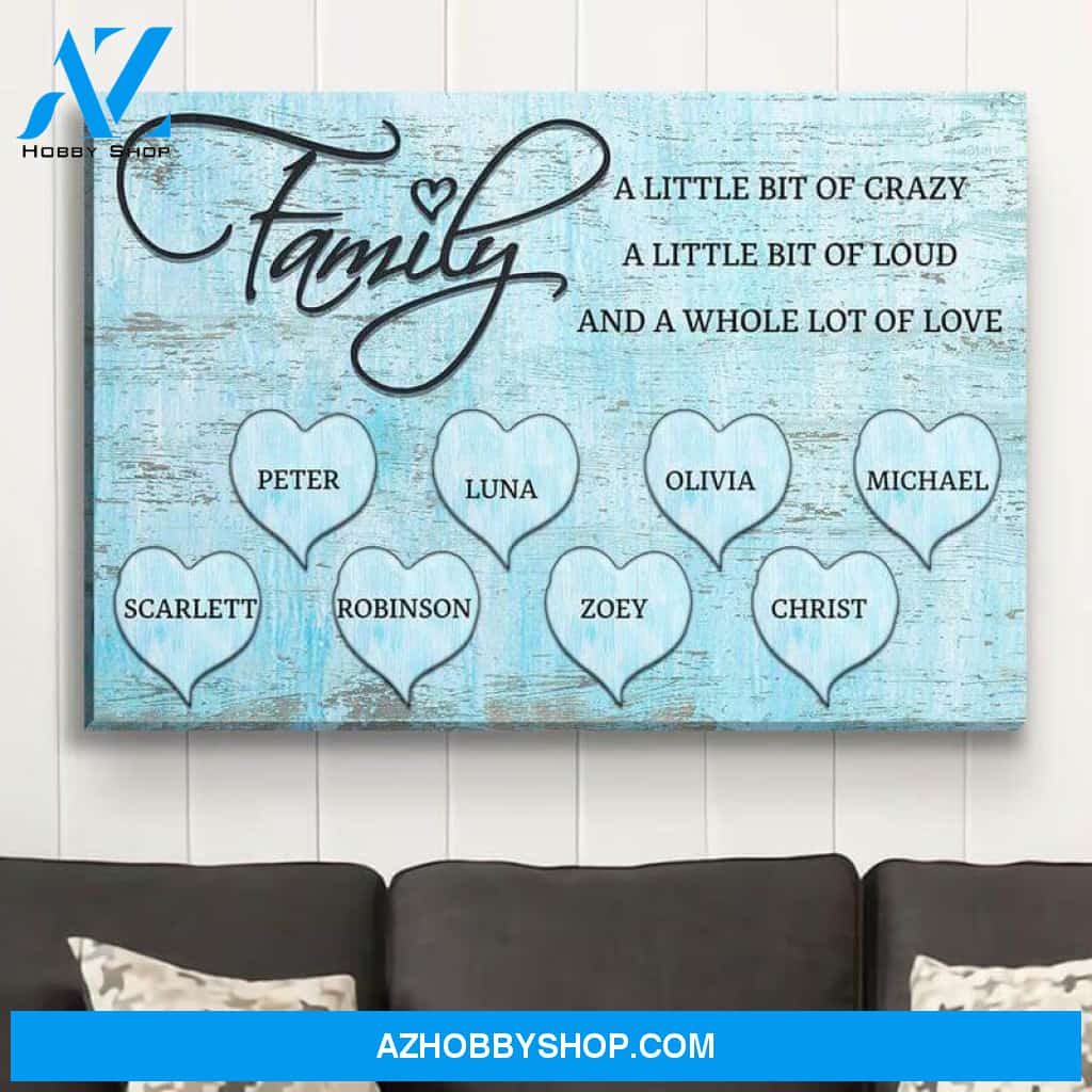 A Lot Of Love - Personalized Custom Name Canvas