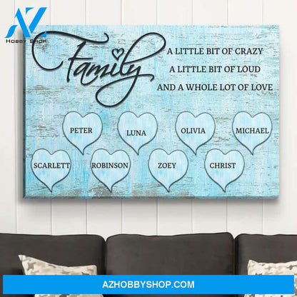 A Lot Of Love - Personalized Custom Name Canvas