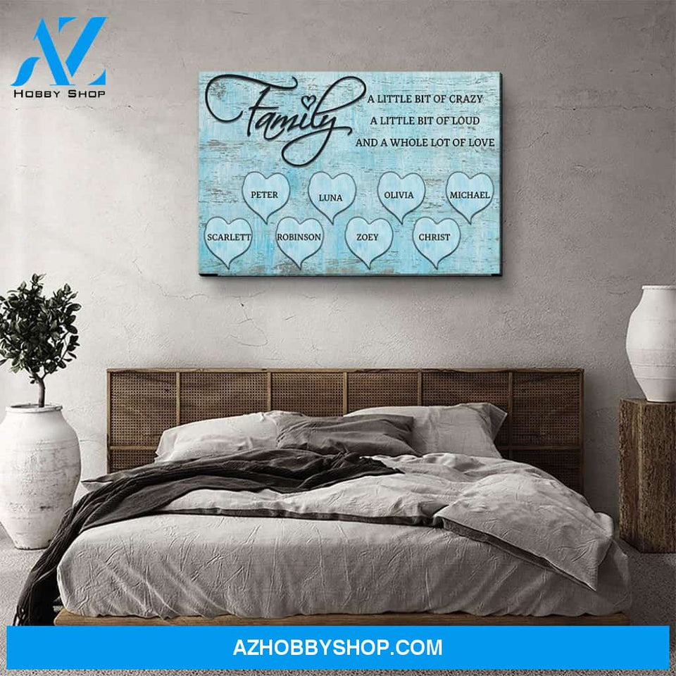 A Lot Of Love - Personalized Custom Name Canvas