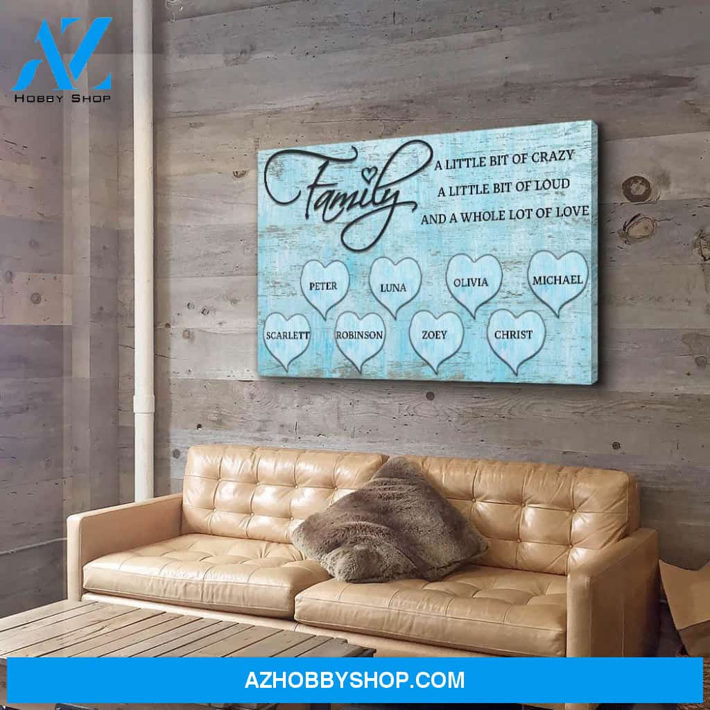 A Lot Of Love - Personalized Custom Name Canvas
