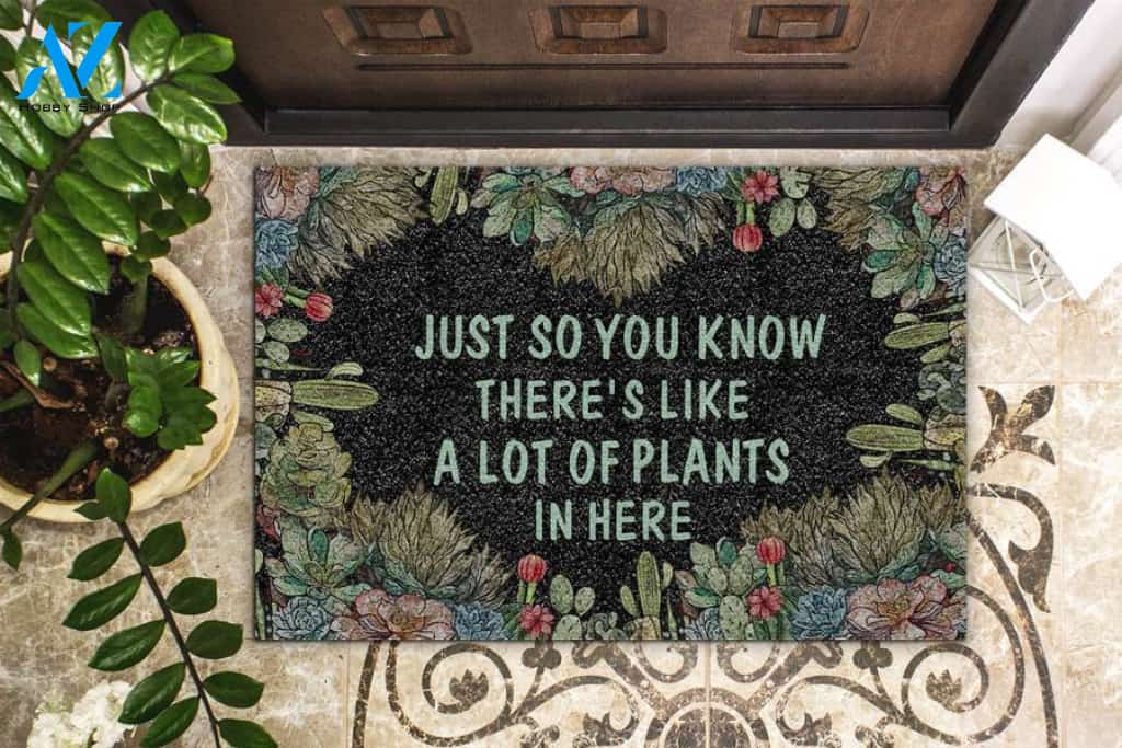 Personalized Name Family House A Lot Of Plants In Here Succulent Doormat Welcome Mat House Warming Gift Home Decor Funny Doormat Gift Idea