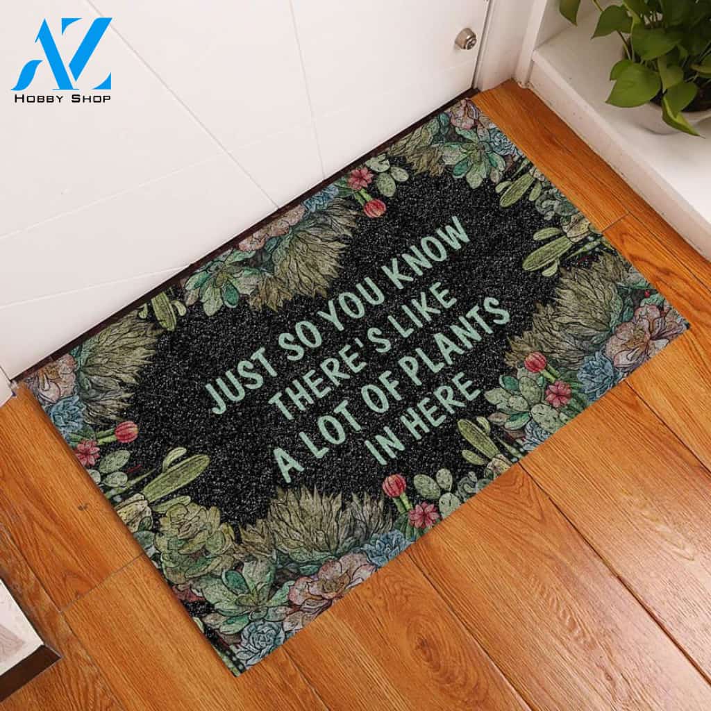 A Lot Of Plants In Here Succulent Doormat | Welcome Mat | House Warming Gift