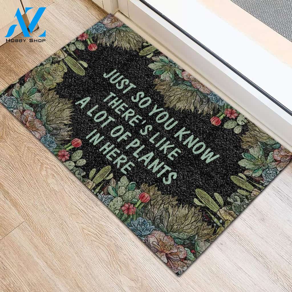 A Lot Of Plants In Here Succulent Doormat | Welcome Mat | House Warming Gift